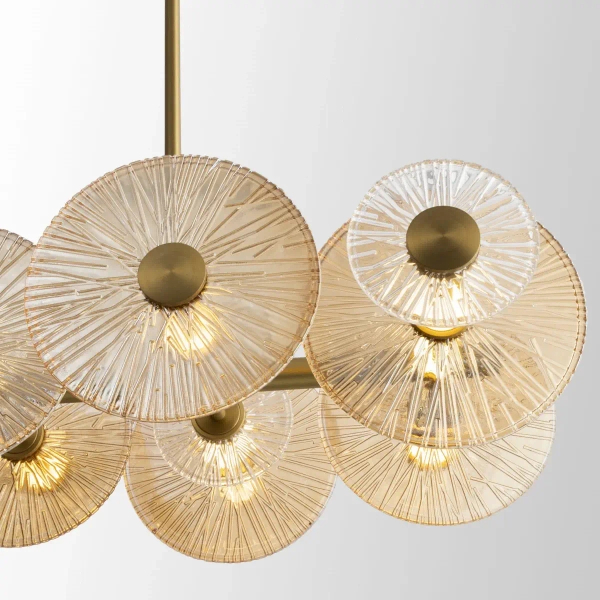 Wisząca lampa szklana ALLURE P0643 LED 51W 3000K glamour złota