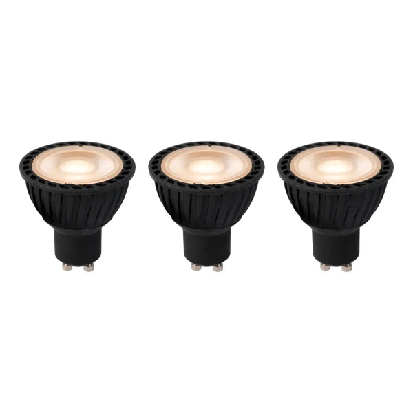 Zestaw 3 szt. żarówki 49010/15/30 GU10 LED 5W 2200-2700K 350LM czarne