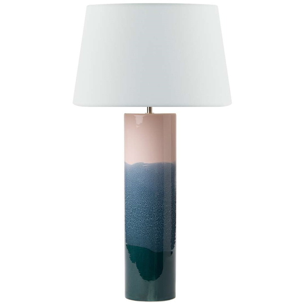 Ceramiczna lampa stołowa Ignatio IGN4255+ČEZ162 Dar Lighting do salonu biała kolorowa