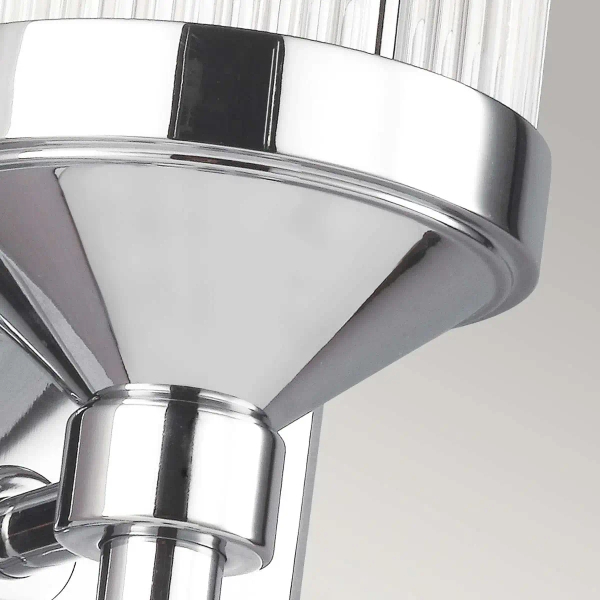LAMPA ścienna Paulson FE-PAULSON1 Elstead FEISS metalowa OPRAWA kinkiet industrialny nad łóżko IP44 polerowany chrom przezroczysty