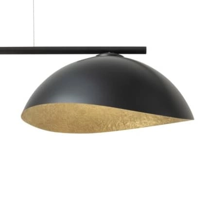 Wisząca lampa z żywicy Solar 40577 Sigma do salonu podwójna czarna złota