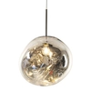 Połyskująca lampa wisząca GLAM MP-1239-380 chrome bańka ognista srebrna