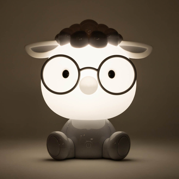 Dekoracyjna lampka nocna Sheep KDR-612-GR Zumaline LED 3W 4000K biała szara