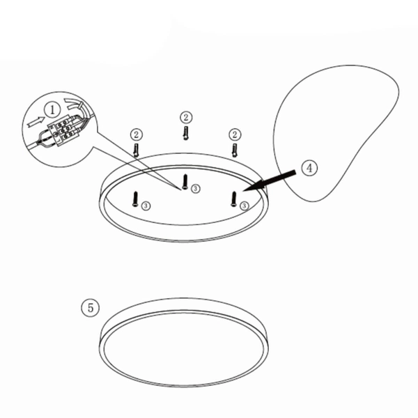 Sufitowa LAMPA plafon RAPIDO LP-433/1C S BK Light Prestige metalowa OPRAWA okrągła plafoniera LED 24W 4000K biurowa czarna