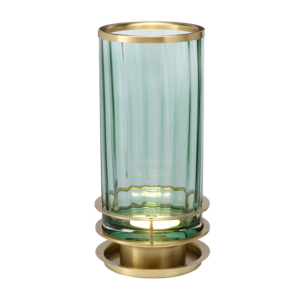Lampa stojąca QN-ARNO-GREEN-AB retro mosiężna zielona