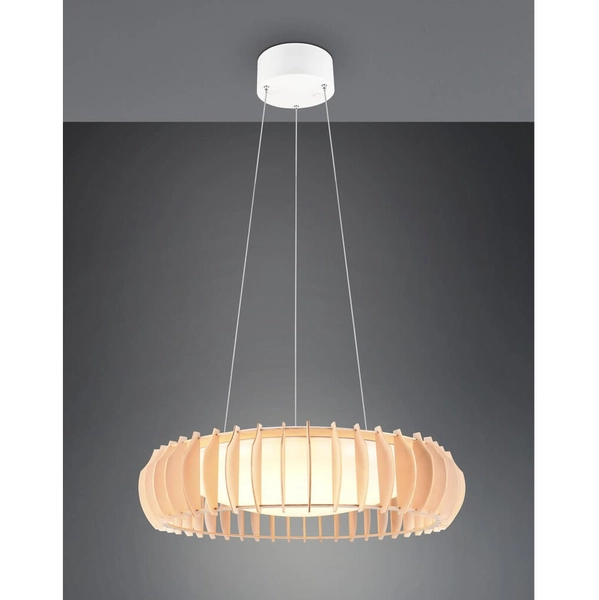 Żyrandol salonowy Monte R32171930 LED 40W 3000-6500K pilot drewno biały