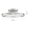 Sufitowa lampa na pilot PURE E-LOOP srebrna 6552-95 1xLED 20W 2700-5000K zmienna barwa