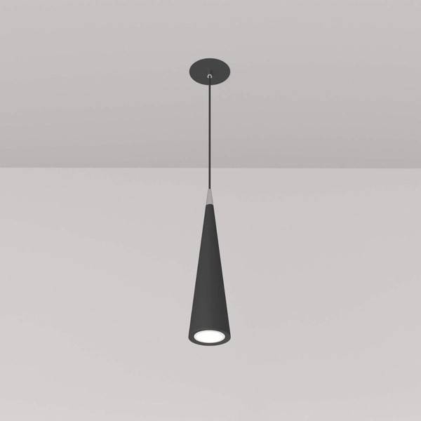 Lampa wisząca stożek Nevill P318PL-01B nad wyspę czarna