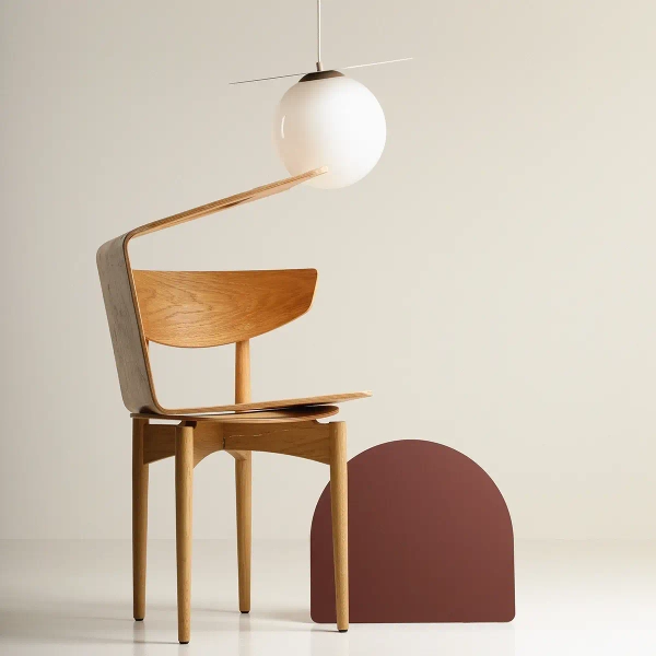 Salonowa lampa wisząca kula LOOP 1125G17_L Aldex szklana beżowy