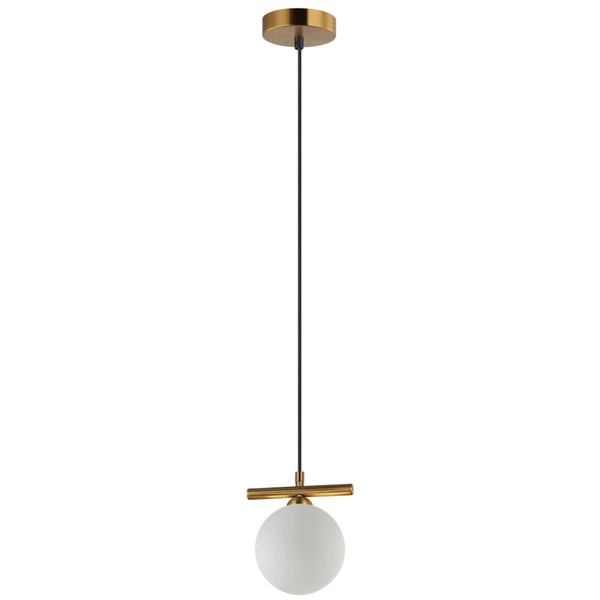 Sypialniana lampa wisząca Merseta PND-463321S-BRO+W Italux ball kula biała