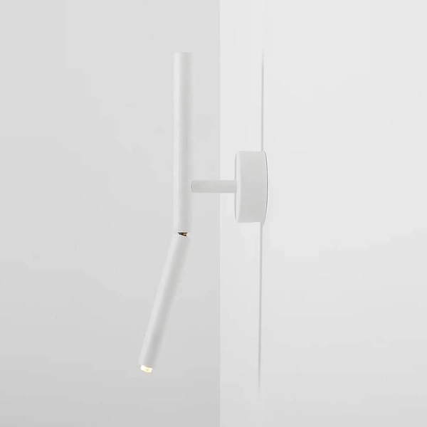 Regulowany kinkiet ścienny Stick 1084C Aldex metalowy biały