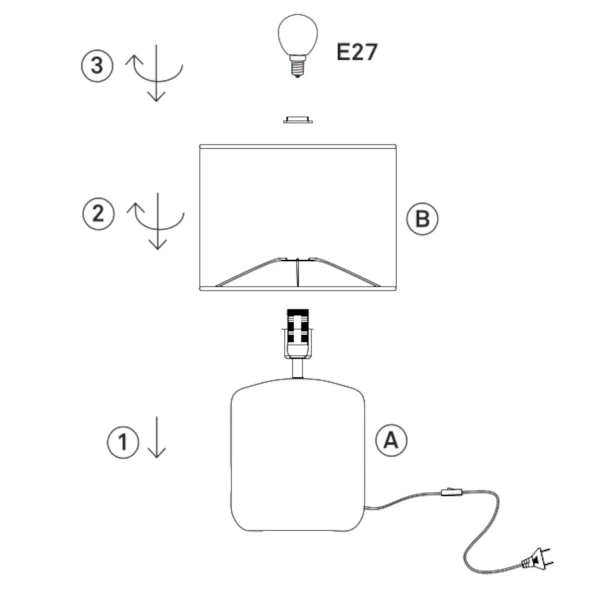 Lampka stołowa Costero 108694 Markslojd tuba abażur naturalna przezroczysta