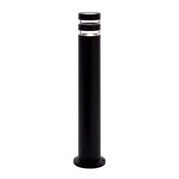 Lampa ogrodowa słupek Solin K-8206 Kaja IP44 tuba metalowy czarny