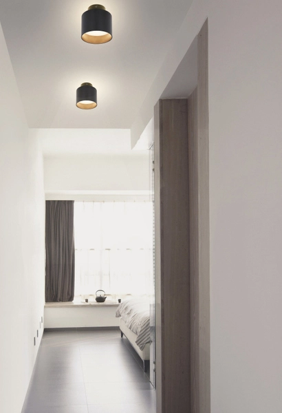 LAMPA sufitowa JENNY 12015B Globo metalowa OPRAWA tuba LED 8W + 4W 3000K 4000K spot czarny