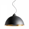 Wisząca lampa do jadalni Retro ABR-GEO Abruzzo kopuła czarna złota