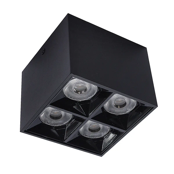 Kwadratowa lampa sufitowa 1369 LED 15W 3000K do salonu czarna