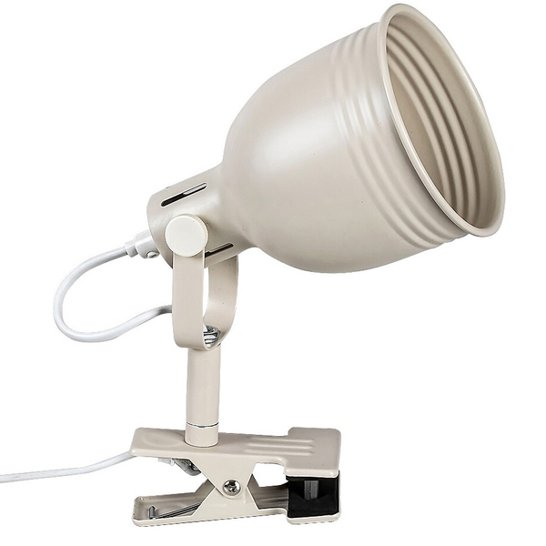 Beżowa lampka biurkowa Flint 3093 regulowana lampa na klips do biura