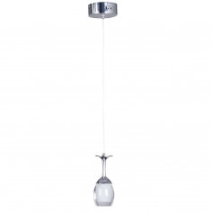 LAMPA wisząca COPPA ML436 Milagro zwis OPRAWA LED 5W 4000K kieliszek chrom przezroczysty