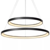 Czarna lampa wisząca Vidal rings LED 92W 2700K zwis do jadalni