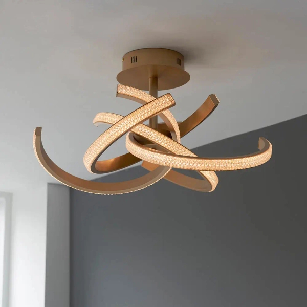 Sufitowa lampa glamour Lorenzo 97617 LED 42W 3000K ściemnialna złota