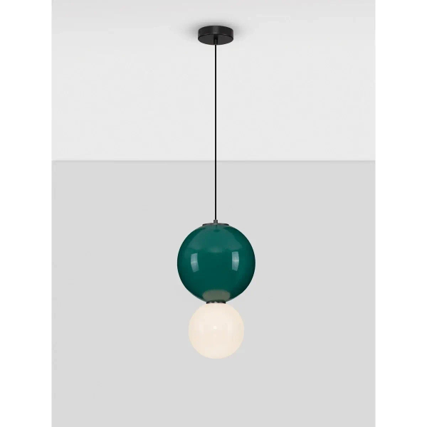 Jadalniana lampa wisząca JORELIA LE45249 LED 7W 3000K kula zielona biała