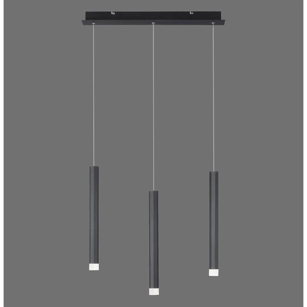 Potrójna lampa kaskadowa Bruno 15203-18 LED 18W 3000K tubki czarny