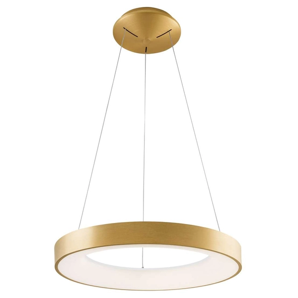 LAMPA wisząca GIULIA 5304-840RP-GD-3 Italux metalowa OPRAWA okrągła LED 40W 3000K zwis pierścień ring złoty