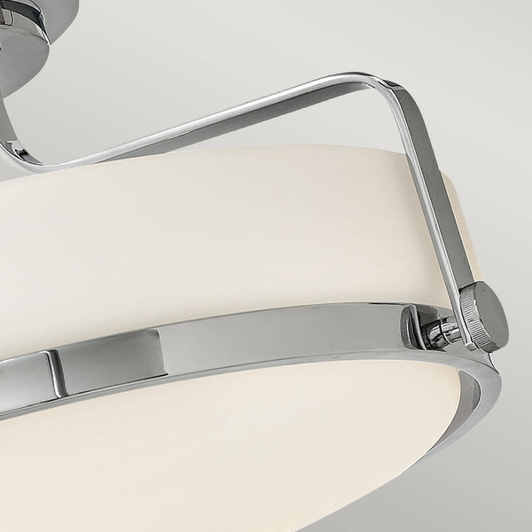 Metalowa lampa sufitowa Harper HK-HARPER-SFM-CM Hinkley szkło biały chrom