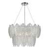 Lampa wisząca żyrandol szklana srebrna PHILLIPA OUTLET