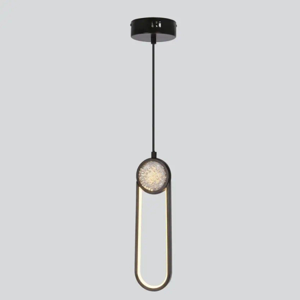 Owalna lampa wisząca Lacrima 31-35585 LED 15W 3000K nad stół czarna