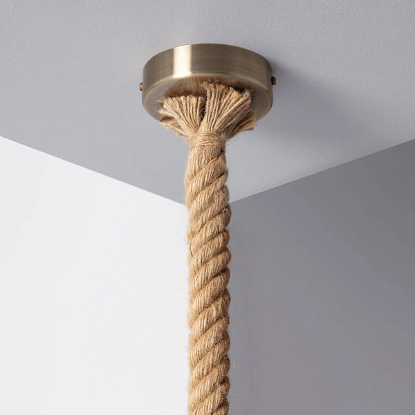 Salonowa lampa zwis Boho ABR-LW3-BH-E27 Abruzzo lina brązowa