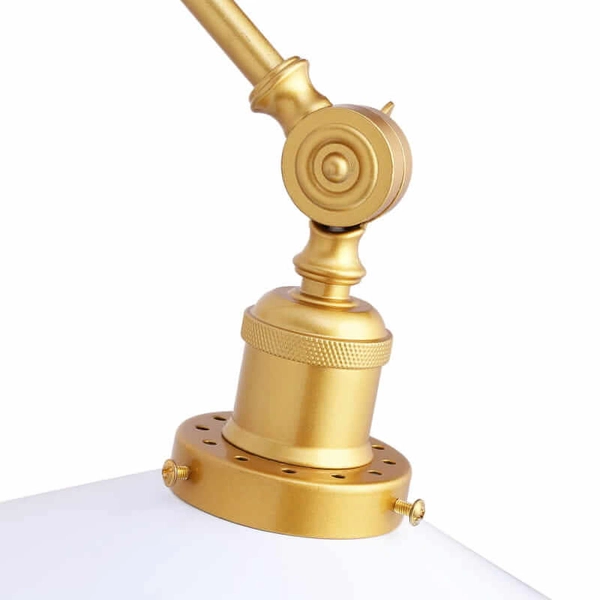 Kinkiet ścienny loftowy Retro ABR-KRNW-GW Abruzzo z regulacją złoty biały