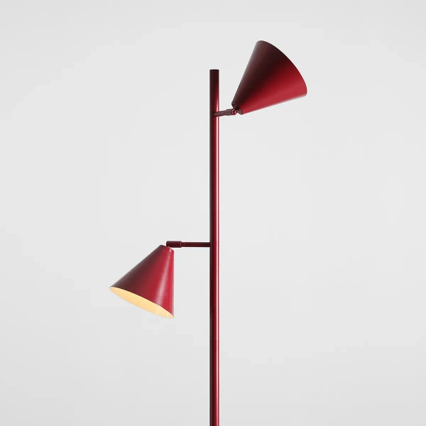 Regulowana lampa stojąca FORM 1108A15_2 metalowa stożki czerwone