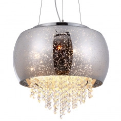 LAMPA wisząca STARLIGHT ML241 Milagro szklana OPRAWA glamour ZWIS z kryształkami galaktyka crystal chrom
