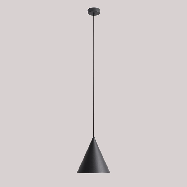 Minimalistyczna lampa wisząca Form 1108G1 Aldex stożek czarny