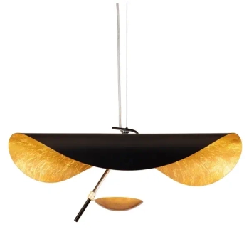 Designerska lampa wisząca Enigma ST-8821P-60 Step LED 13 czarna złota