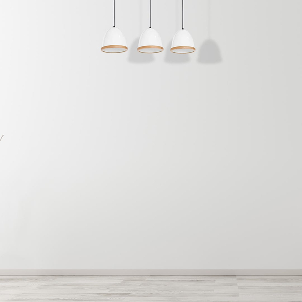 Skandynawska LAMPA wisząca STUDIO MLP8850 Milagro metalowa OPRAWA listwa ZWIS hygge biały drewno