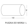 Schodowa lampa Lesel 001 XL 100102202 Elkim LED 1W 4000K podtynkowa biała