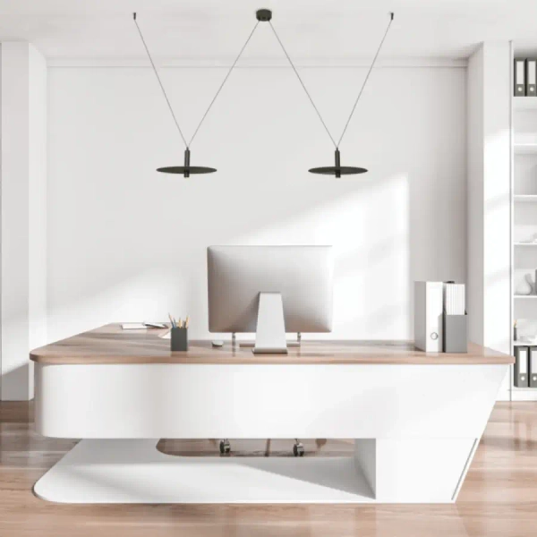 Podwójna lampa wisząca nad wyspę 23227 LED 14W 3000K czarny