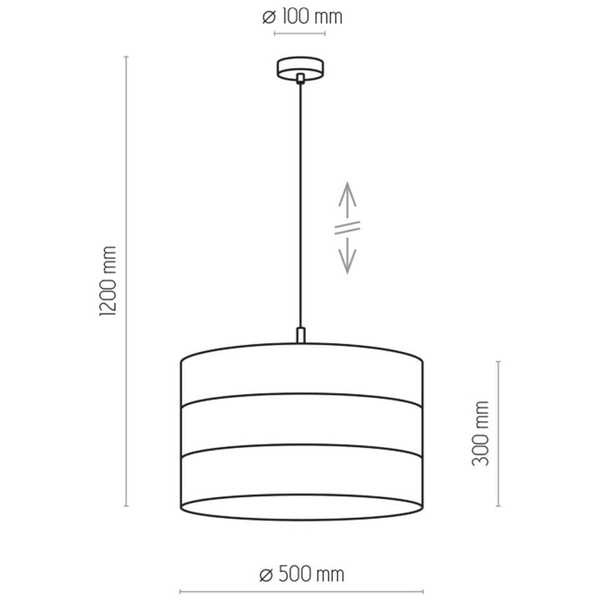 Lampa wisząca Tago 3211 TK Lighting pojedyncza czarna złota