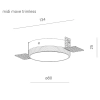 Oprawa do lamp podtynkowych srebrna aluminium PUTT wpustowa 81249-11