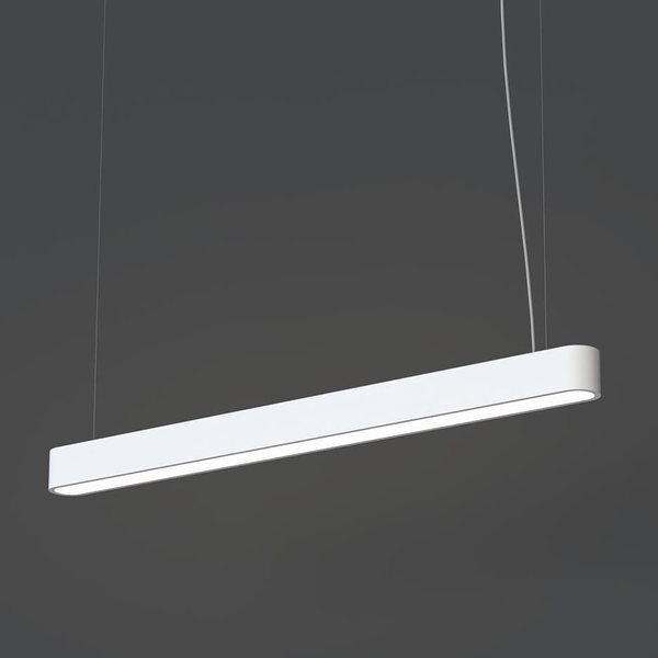 Wisząca lampa jadalniana Soft 7547 Nowodvorski podłużna metalowa biała