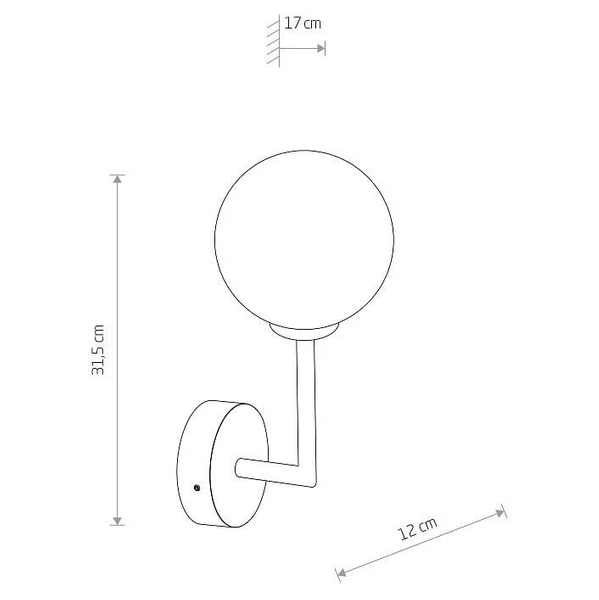 Kinkiet ścienny Agave 10526 LED 10W 3000-4000K IP44 kula miedziany biały