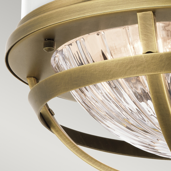 Sufitowa lampa plafon QN-TOLLIS-F-NBR retro biały mosiądz