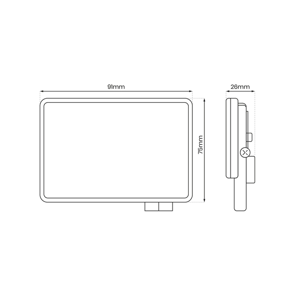 Naświetlacz zewnętrzny EKN9013 LED 10W czujnik czarny