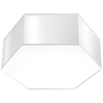 Sześciokątna lampa sufitowa SL.1056 do sypialni biała