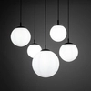 Lampa wisząca do kuchni Esme 4791 pająk kaskada balls czarna biała