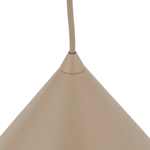 Loftowa wisząca lampa Cono 10621 stożkowa do jadalni beżowy