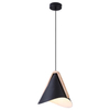 Wisząca lampa salonowa Neva 6650 metalowy zwis nad stół czarny drewno