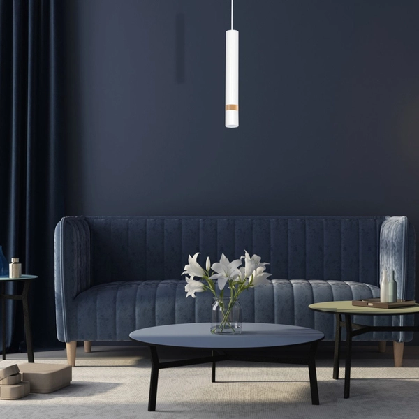 LAMPA wisząca JOKER MLP6301 Milagro okrągła OPRAWA metalowy ZWIS tuba loftowa biała